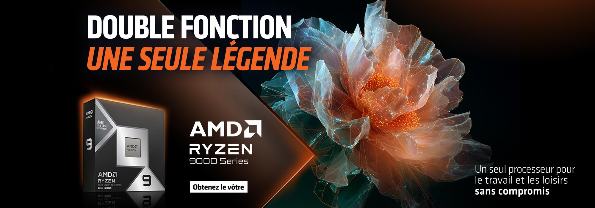 Bannière AMD Ryzen™ 9 9950X3D2